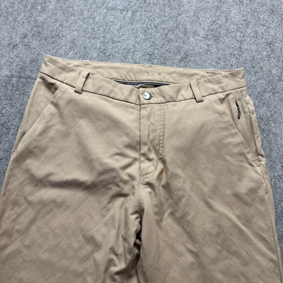 Lululemon Commission Pants Men 32 x 29 Beige Slim Tapered Technical Chinos - Picture 4 of 16